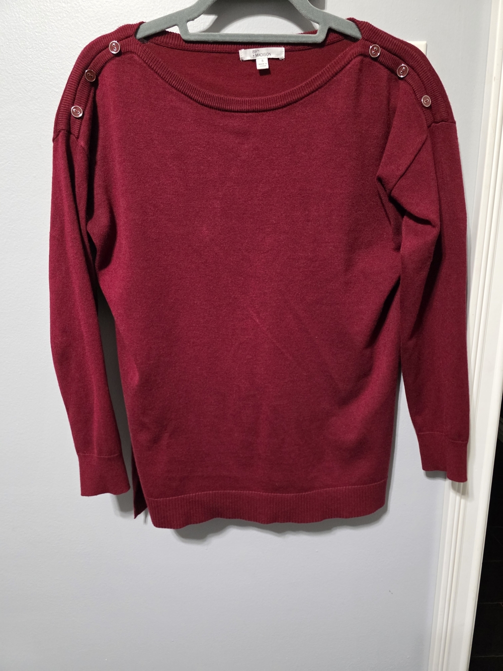 89th & Madison Wine Crewneck Sweater